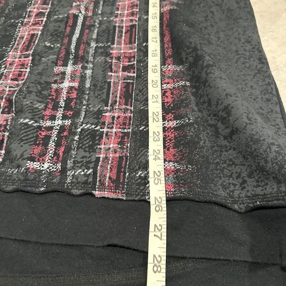 Rock & Republic Black American Flag Plaid Print Tunic Top Women's Size 1X - Picture 7 of 8